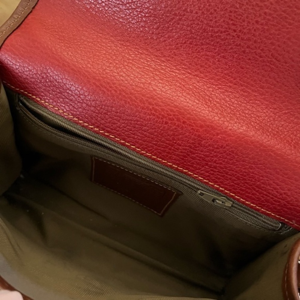 Vintage Coach Sheridan bag in red with brown trim - Picture 11 of 11